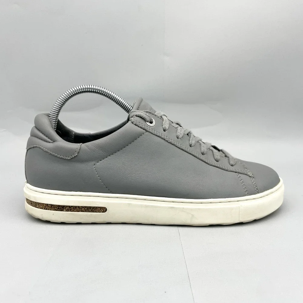 Birkenstock Womens 10 Bend Low Sneaker Shoes Gray Leather Comfort Narrow Fit